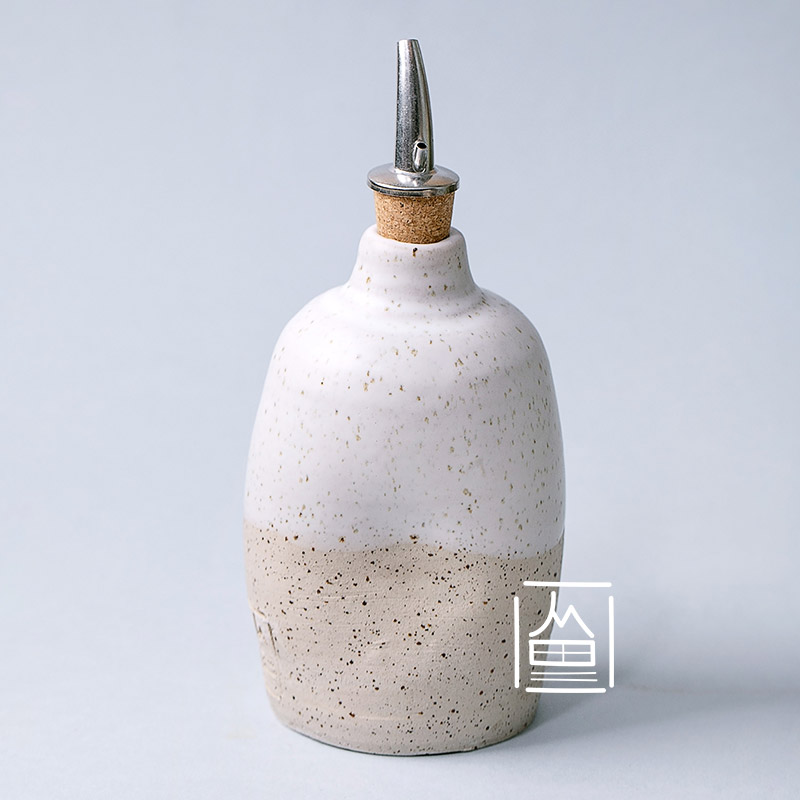 Ceramic oil jug white glaze