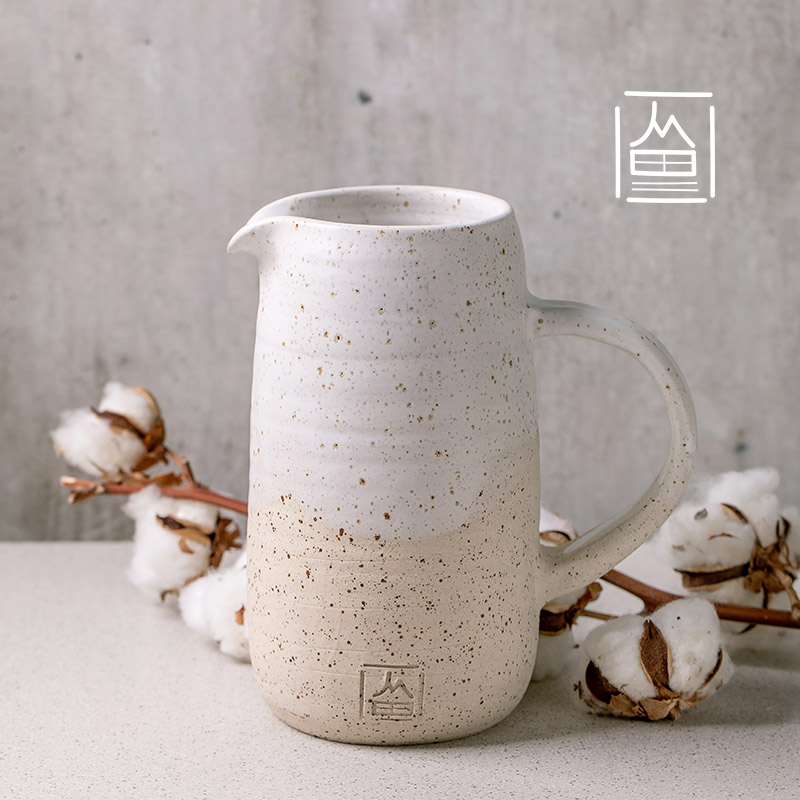 Ceramic pitcher white glaze